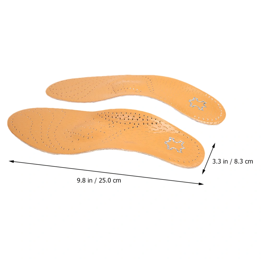 1 Pair Leather Orthotic Insole Flat Feet Arch Support Orthopedic Shoes Sole