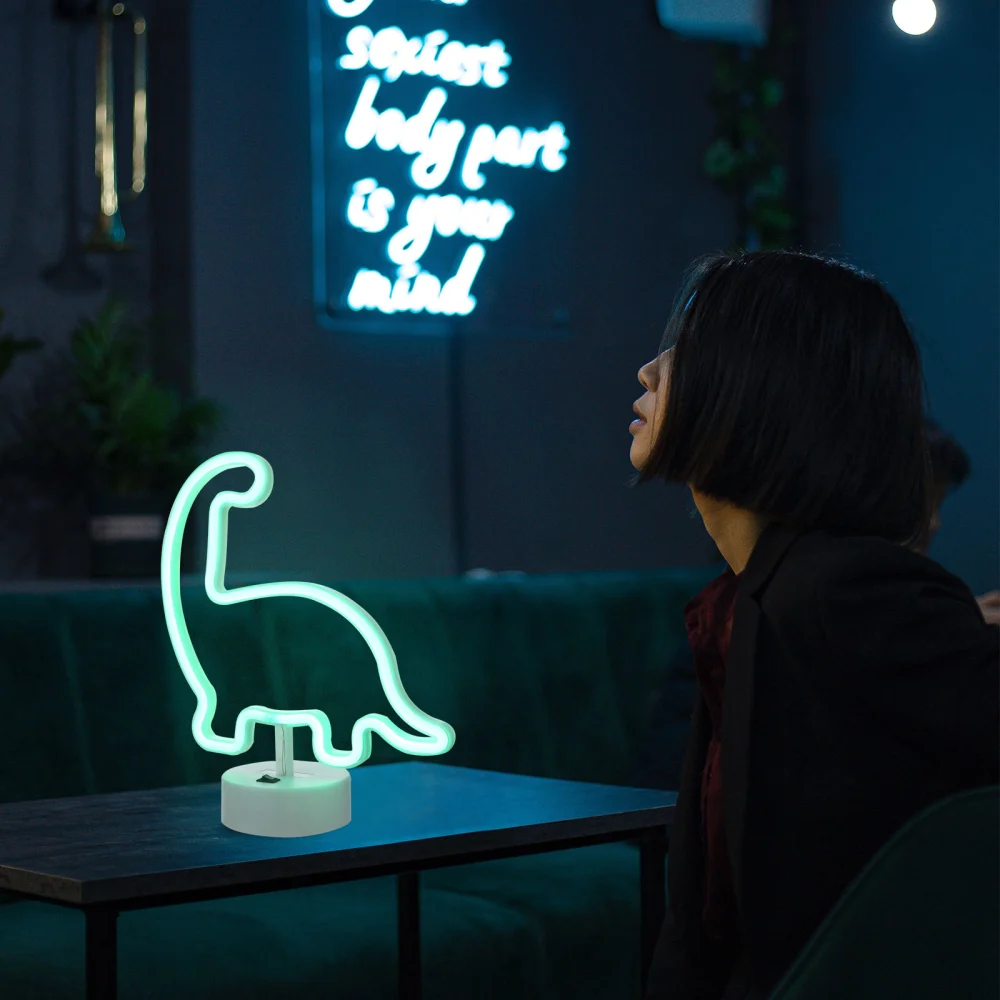 Acrylic Dinosaur Shape Night Lamp LED Neon Signs Light Desktop Light (Dual Use)