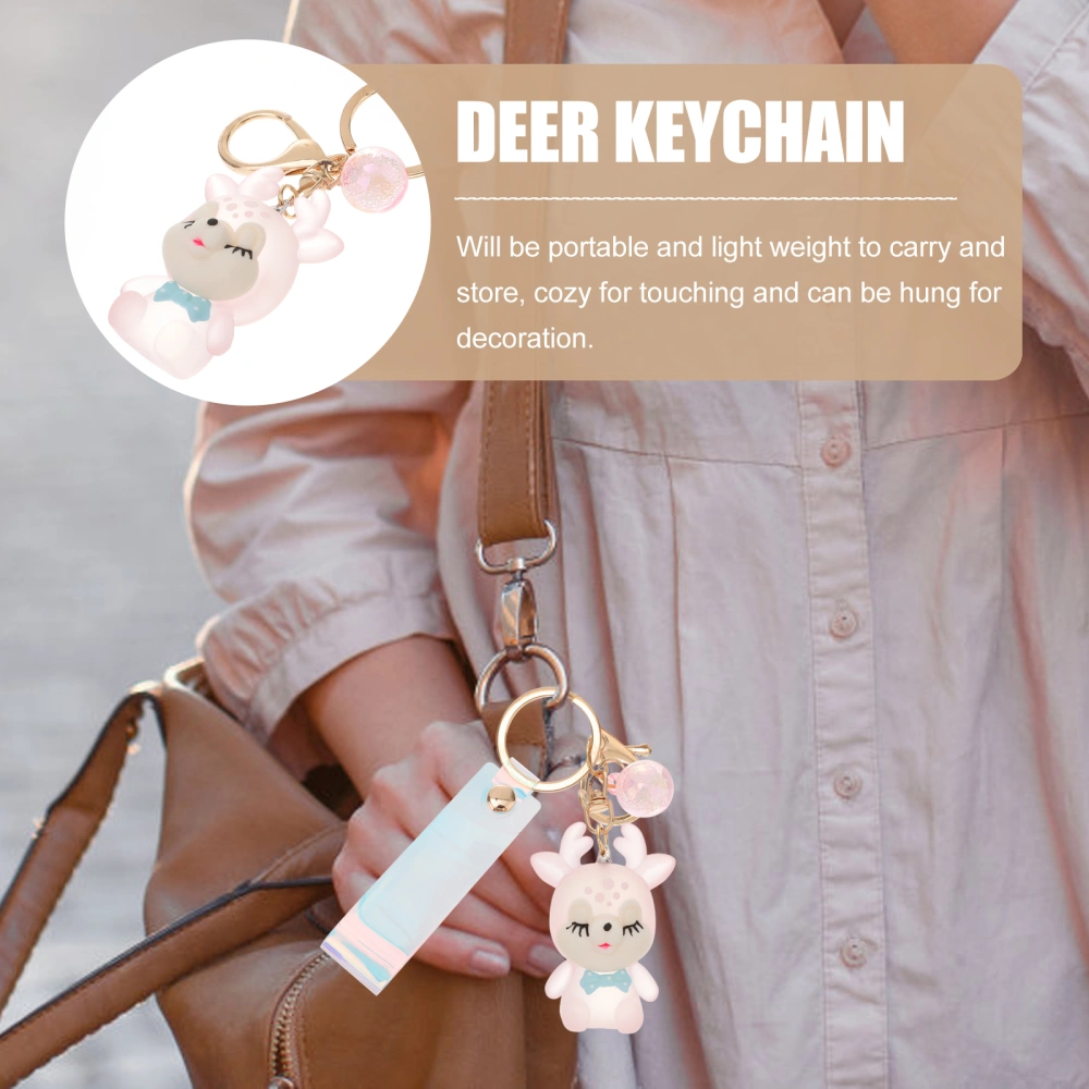 Luminous Sika Deer Keychain Animal Key Chain Key Ring Car Keychain Accessories