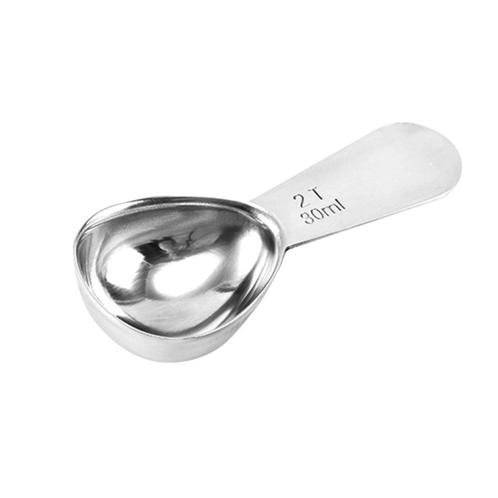 30ml Coffee Measuring Spoon Stainless Steel Deep Spoon Durable Creative Milk Powder Seasoning Measuring Spoon for Home Office Kitchen (Silver)