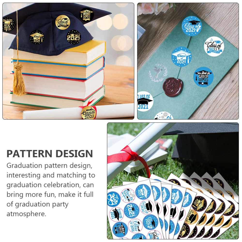 20 Sheets Graduation Party Favor Labels Stickers Graduate Sealing Stickers Decor