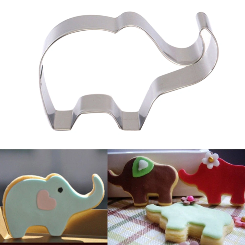 Lovely Elephant Cookie Cutter Stainless Steel Biscuit Molds for Home Kitchen Baking