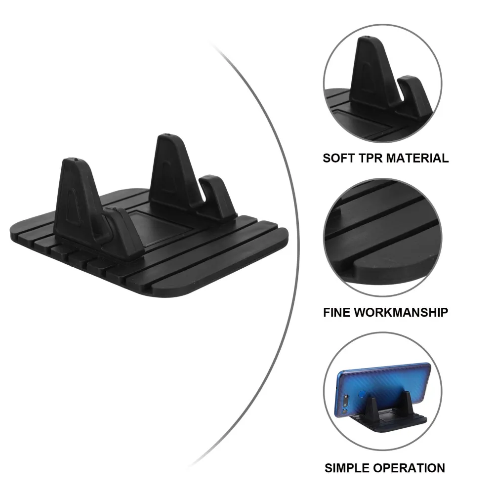 2pcs Non-slip Mobile Phone Pad Rack Universal Car On-board Navigation Bracket