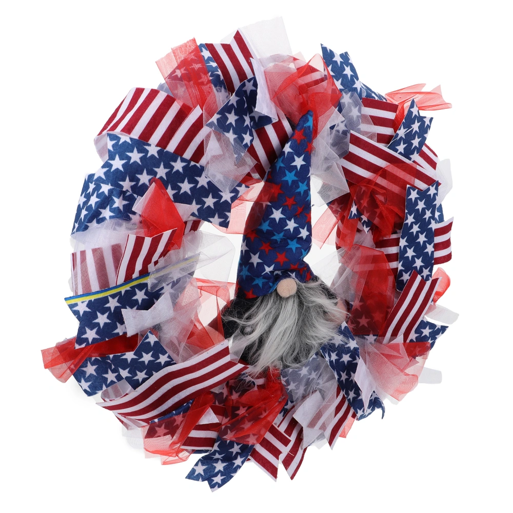 1pc Independence Day Star Hat Gnome Doll Flag Wreath Adornment Home Decoration