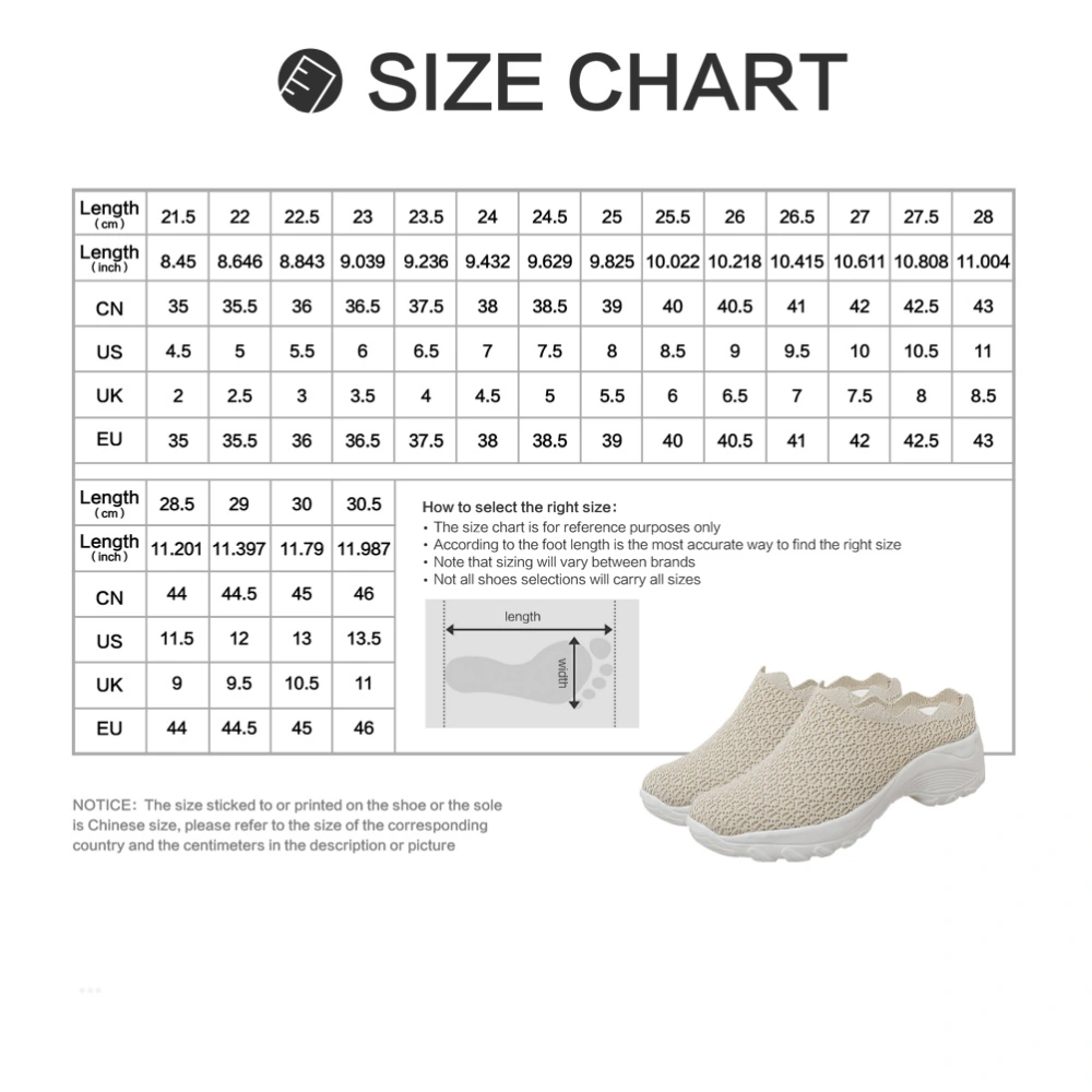 1 Pair of Thick Sole Casual Shoes Woman Leisure Shoes Breathable Footwear