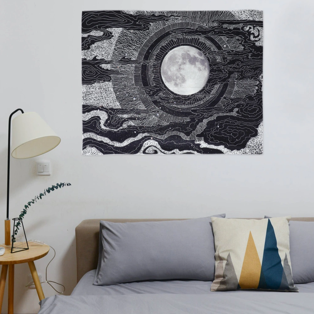 1 Set Wall Tapestry Black White Art Tapestry Hanging Carpet Party Decoration