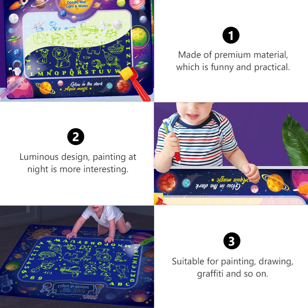 1 Set of Portable Graffiti Mat Creative Novel Drawing Cloth Luminous Doodle Mat