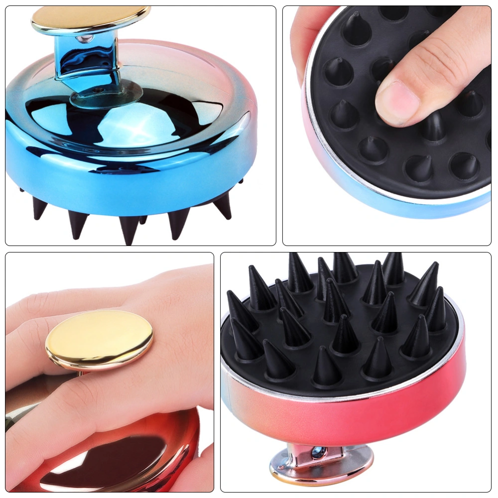 1Pc Household Shampoo Brush Practical Massage Comb Silicone Hair Grooming Tool