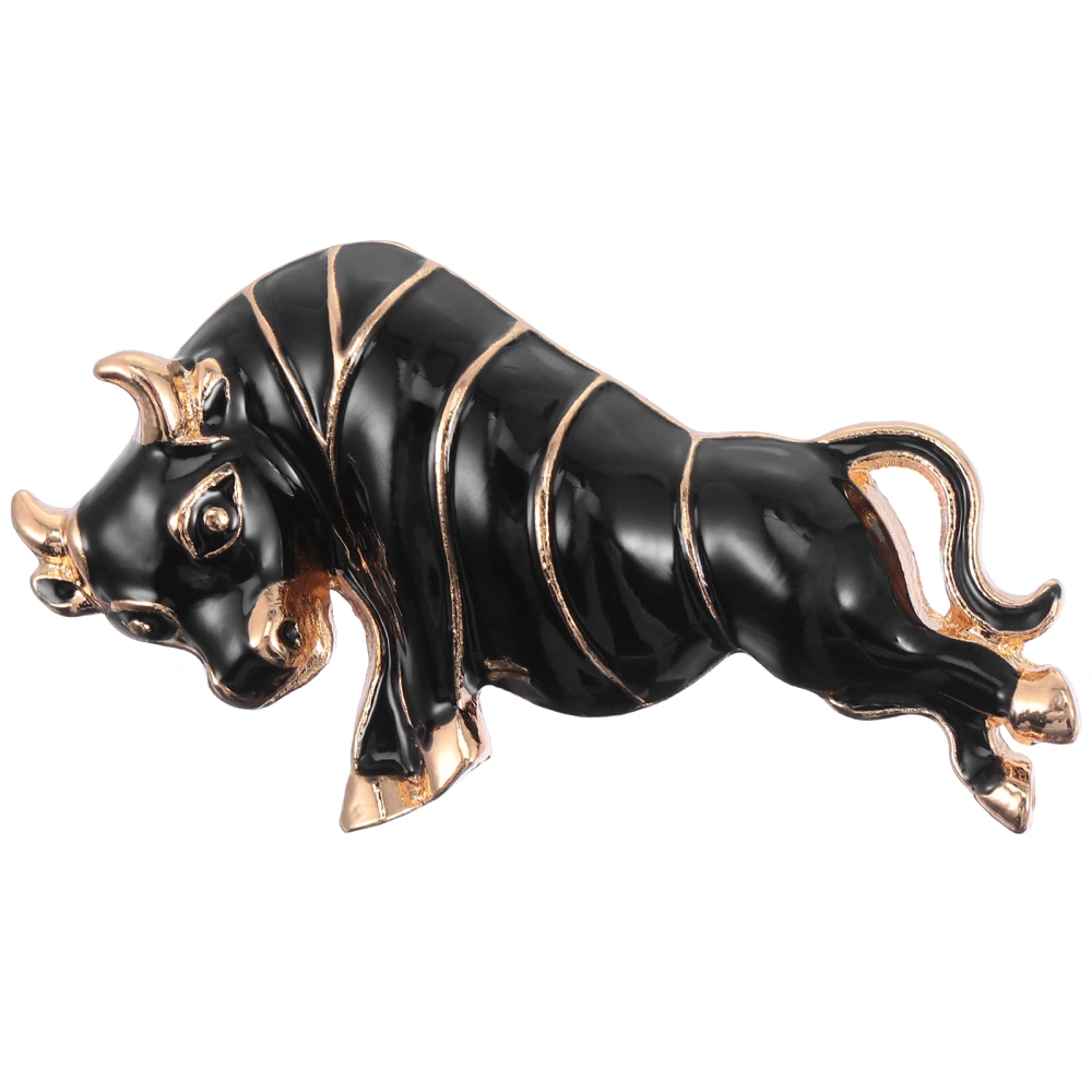 Alloy Clothing Brooch Decorative Cattle Shaped Brooch Creative Men Suit Brooch