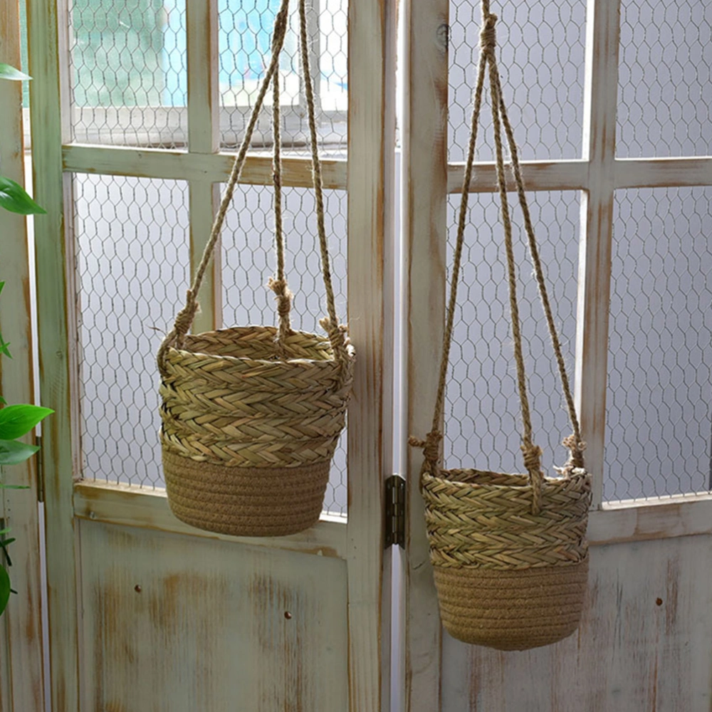 Wall Hanging Flower Basket Handmade Storage Basket Flower Arrangement Basket