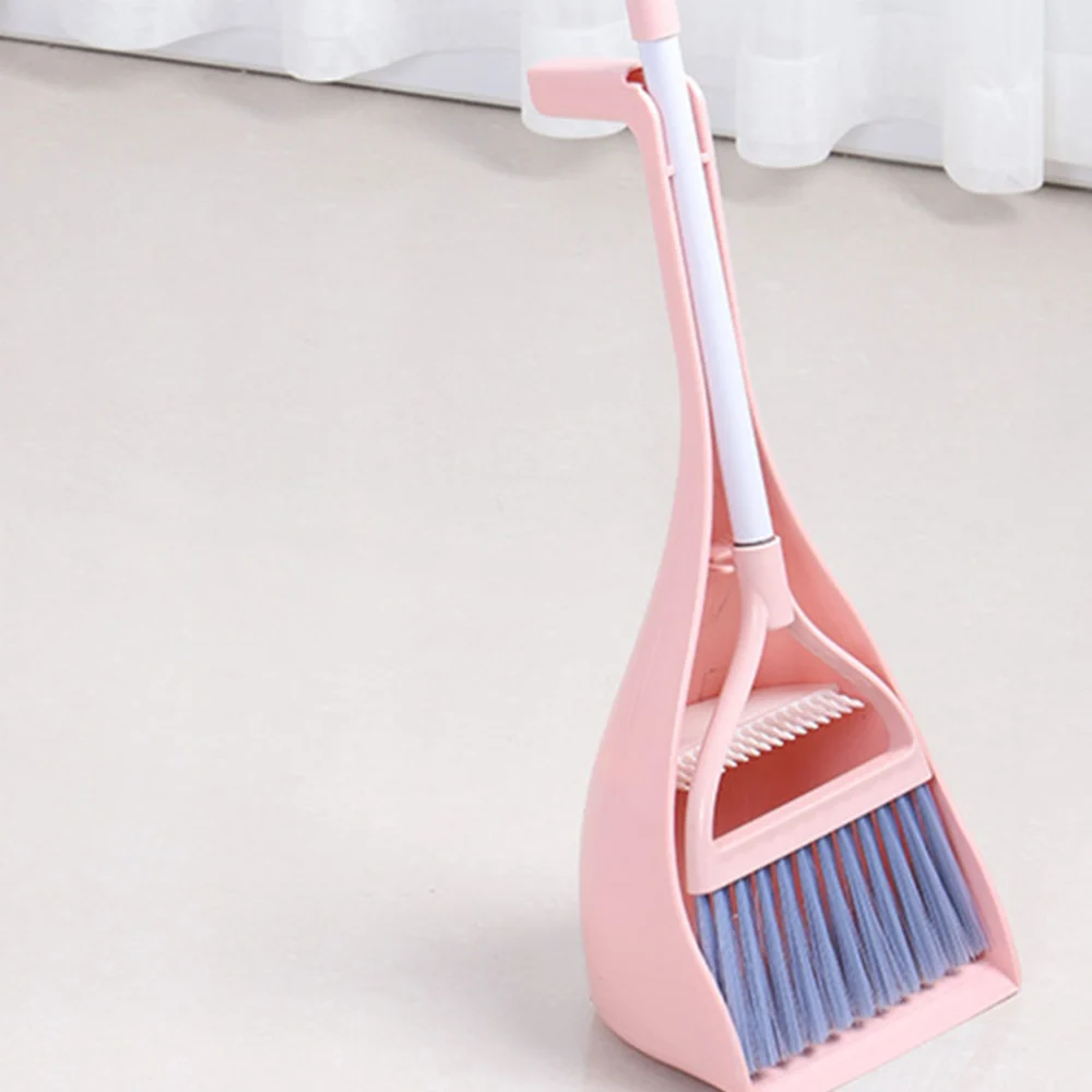 1 Set Child Besom Dustpan Kit Kids Cleaning Broom Dustpan Combination Kids Mini Broom