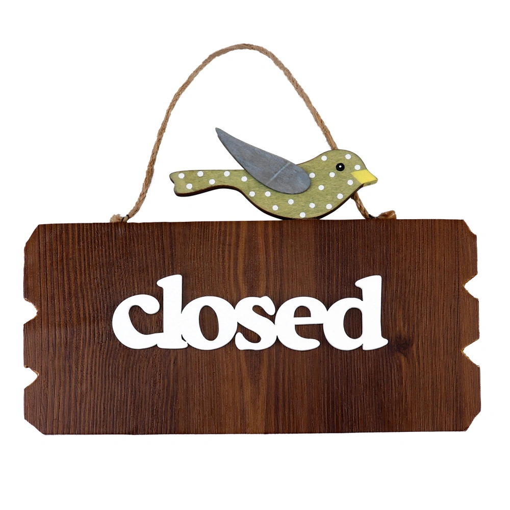 Creative Double Side Open and Closed Wooden Welcome Door Sign Door Hanging Tag