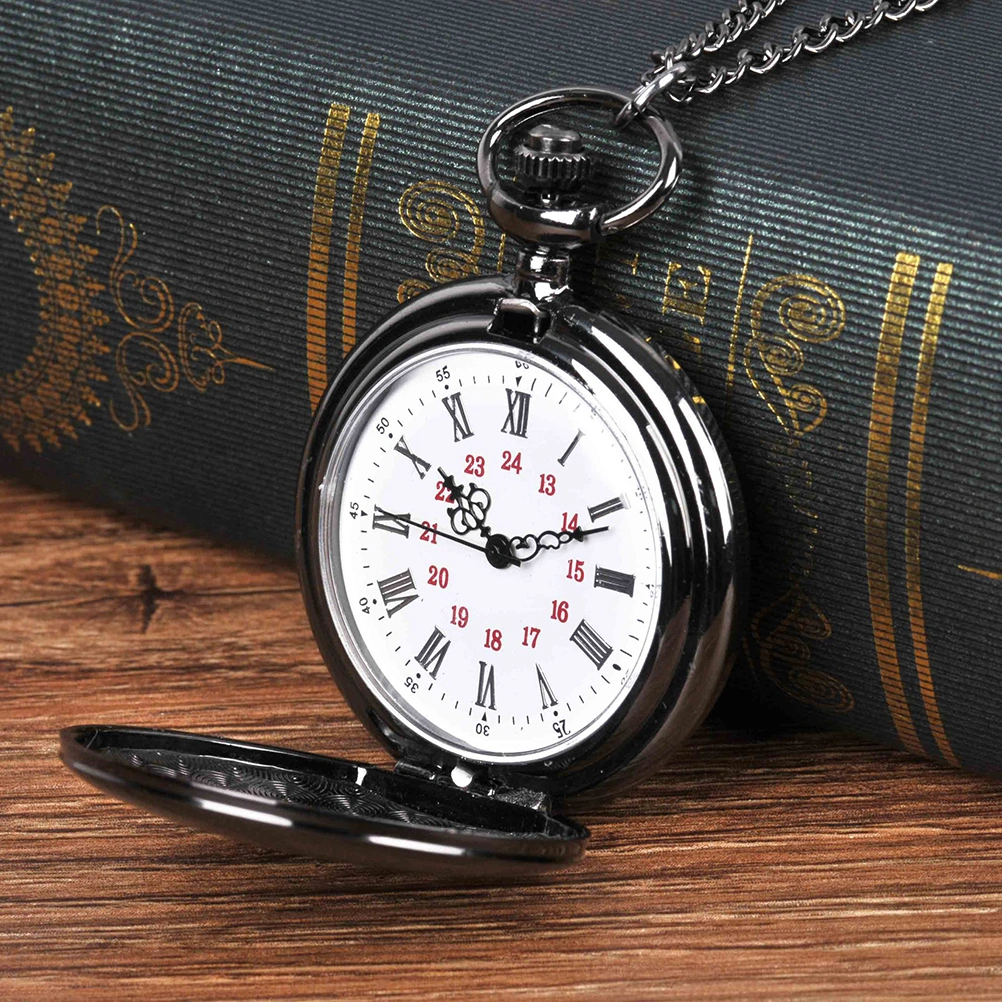 Vintage Roman Pocket Watch Retro Quartz Pocket Watch Pendant Watch Clothes Decoration Watch for Men Women