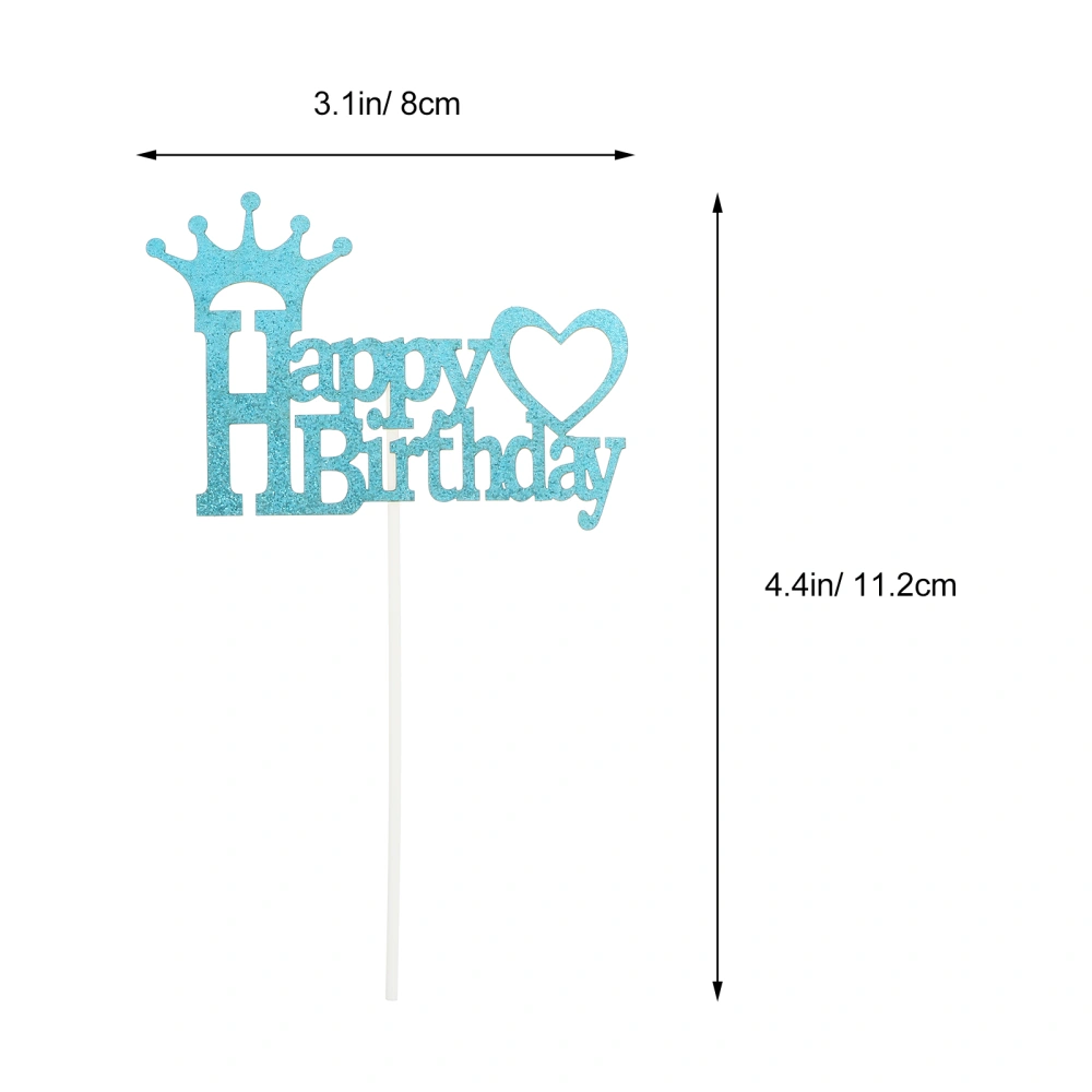 48pcs Creative Birthday Cake Topper Paper Cake Inserted Cards Cupcake Toppers