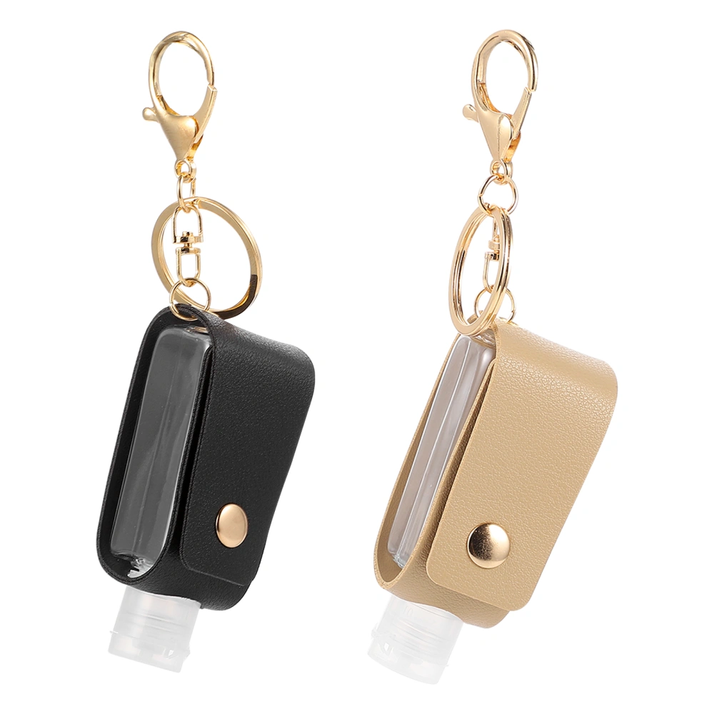 2pcs Portable Perfume Bottle and Bottle Cover Sanitizer Bottle Cover Keychain