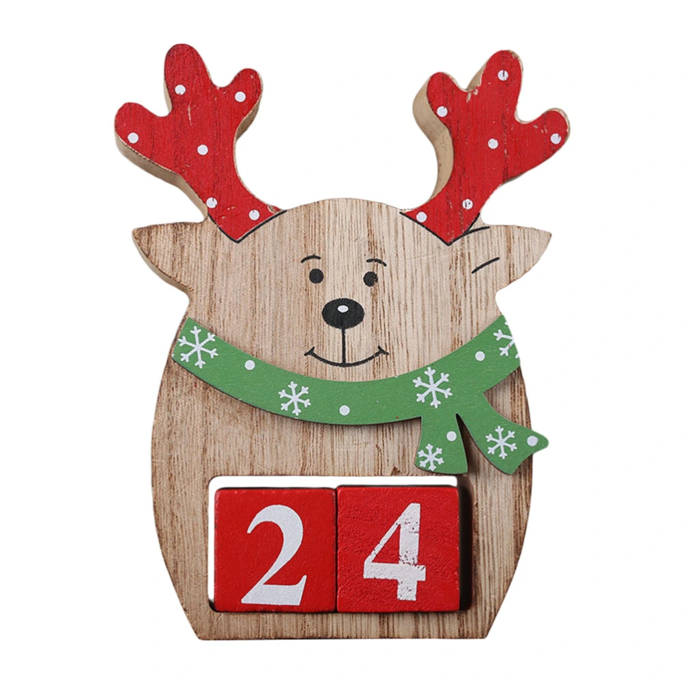 Creative Wood Christmas Advent Calendars Christmas Deer Shaped Decorations for Home Xmas Ornament Creative Christmas Gifts