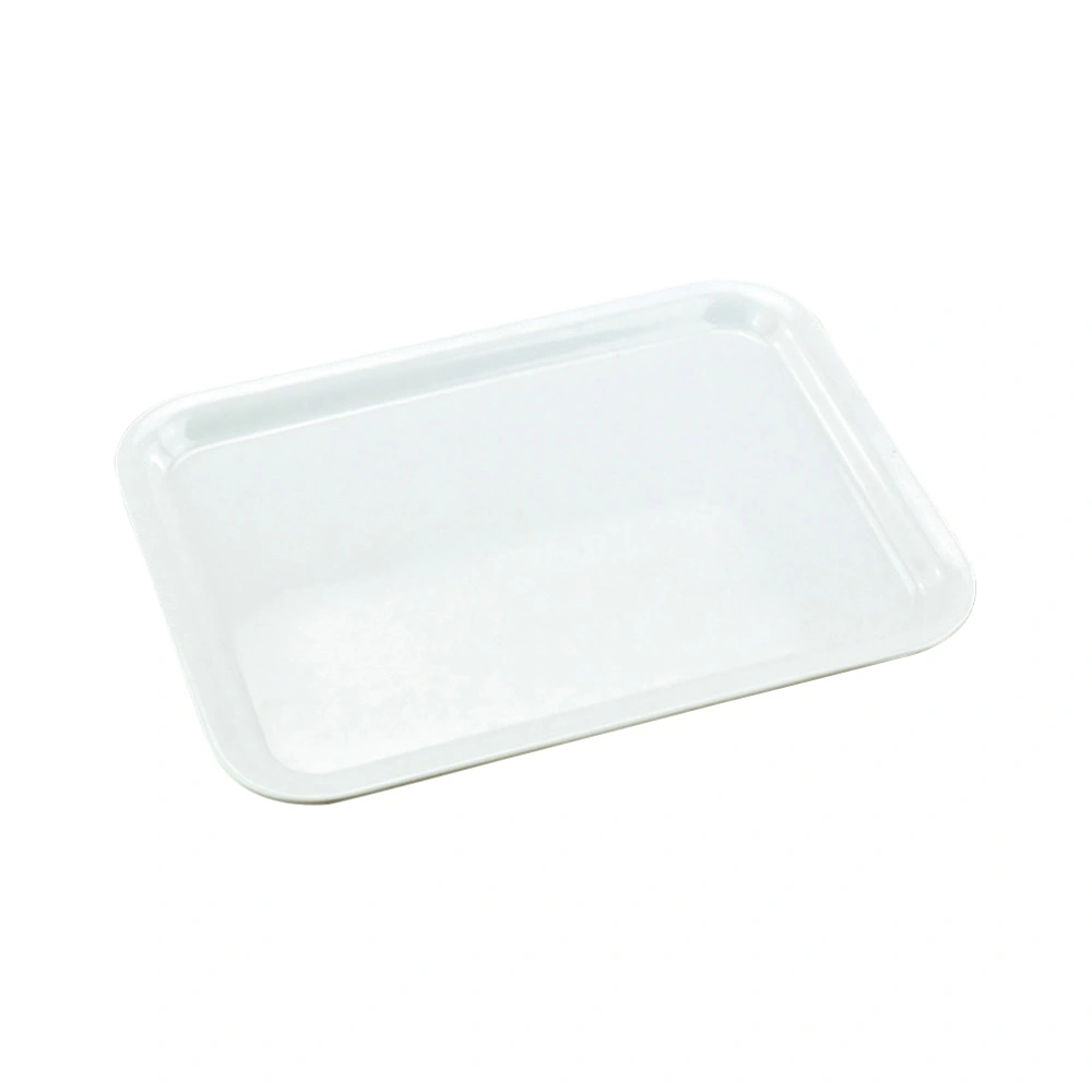 White Plastic Serving Tray Rectangular Serving Platter Food Tray Party Supplies Plates (Small Size)