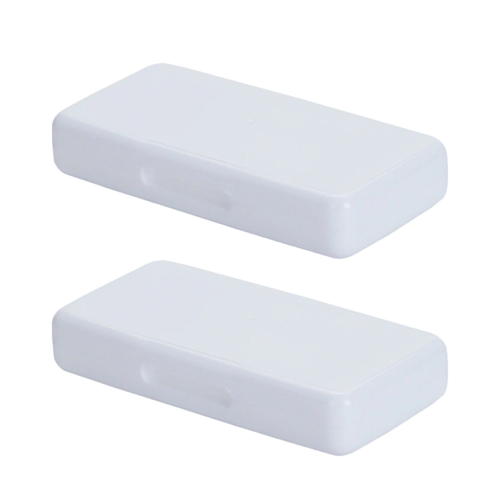 2 Pcs Plastic Memory Storage Case Durable Slots Box Container for Micro SD SDHC (White)