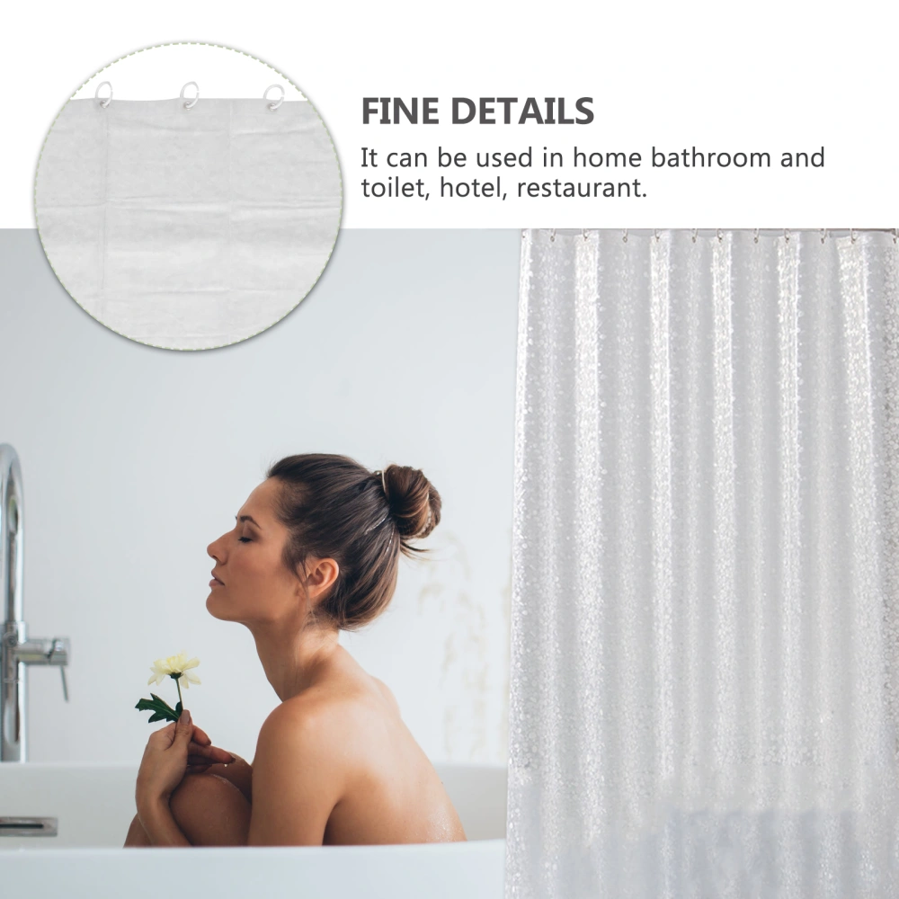 1Pc Waterproof Shower Curtain Simple Thicken Bathtub Curtain Transparent