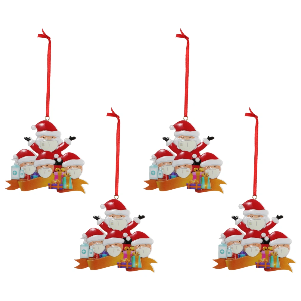 1pc Santa Claus Resin Christmas Pendant Christmas Decorations Hanging Pendants