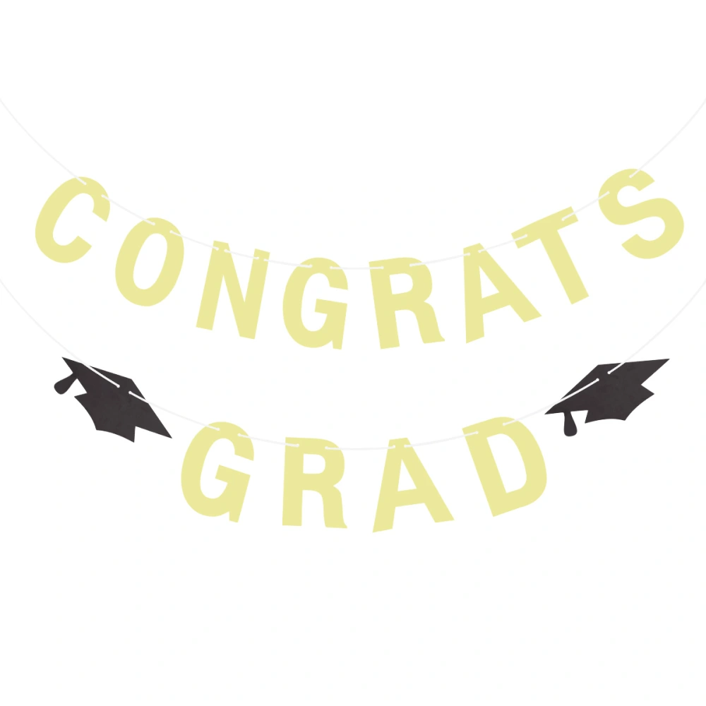 3 Meters CONGRATS GRAD Graduation Sign Doctorial Hat Paper Banners Class of 2018 Graduation Photo Props for Graduation Party Decor