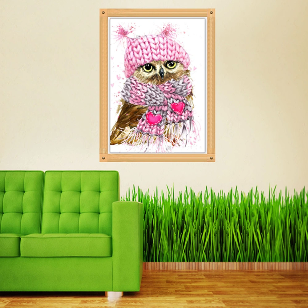 5D DIY Diamond Embroidery Painting of Owl Handmade Wall Decoration Cross Stitch Printing Craft Kits without Frame