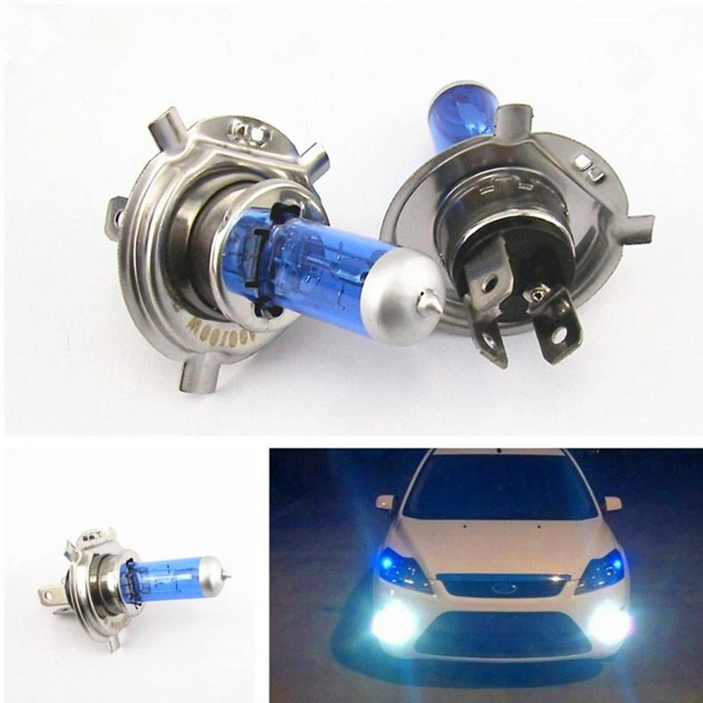2pcs H4 100W 12V 6000K Car Xenon Gas Halogen Headlight White Light Lamp Bulbs