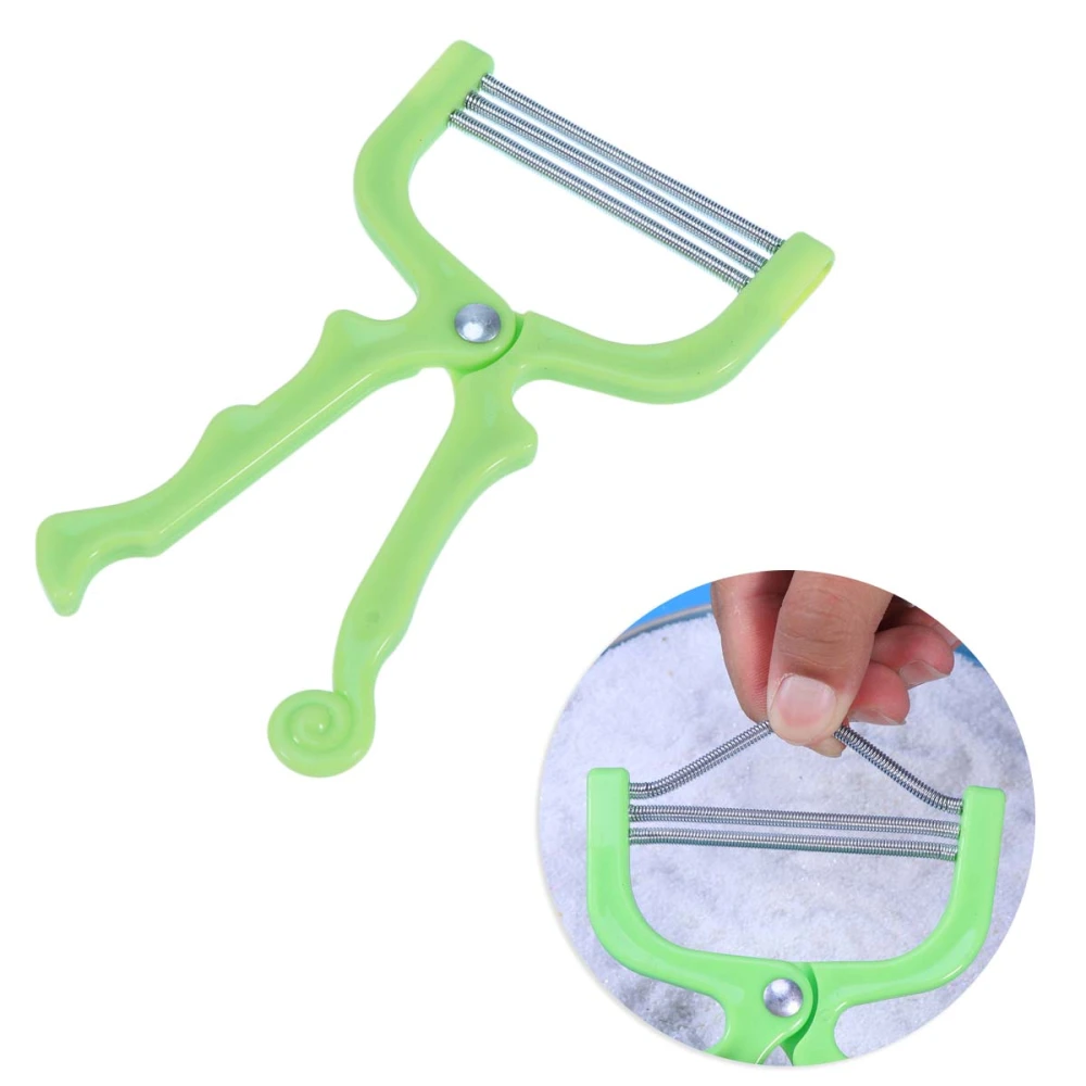 Manual Facial Hair Remover Spring Facial Hair Threader Epilator Beauty Tool(Green)