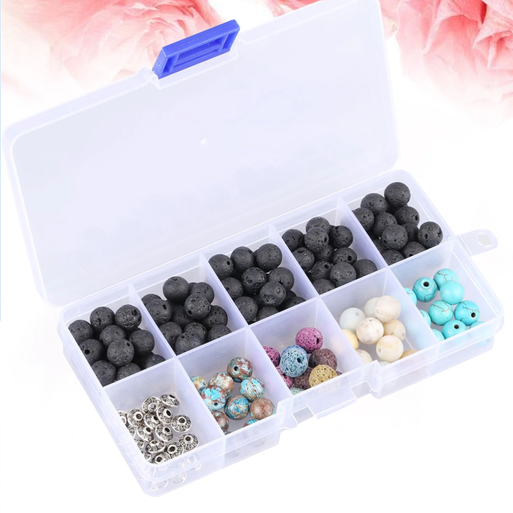 160pcs Assorted Natural Artificial Stones Beads Alloy Spacers DIY Supplies Accessories Kit for Necklace Bracelet Earrings Jewelry Making