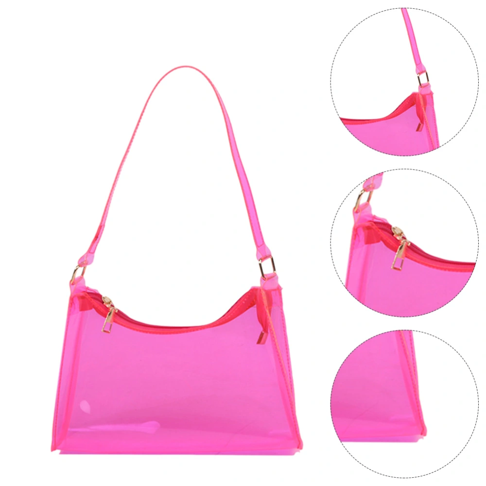 1 Pc Single Shoulder Bag Portable Storage Bag Creative Jelly-like Handbag