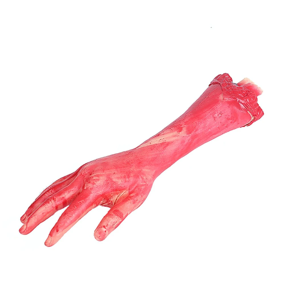 15.7" Horror Bloody Realistic Prosthetic Fake Human Body Parts Creepy Severed Arm Broken Hand Trick Scary Halloween Decoration Props