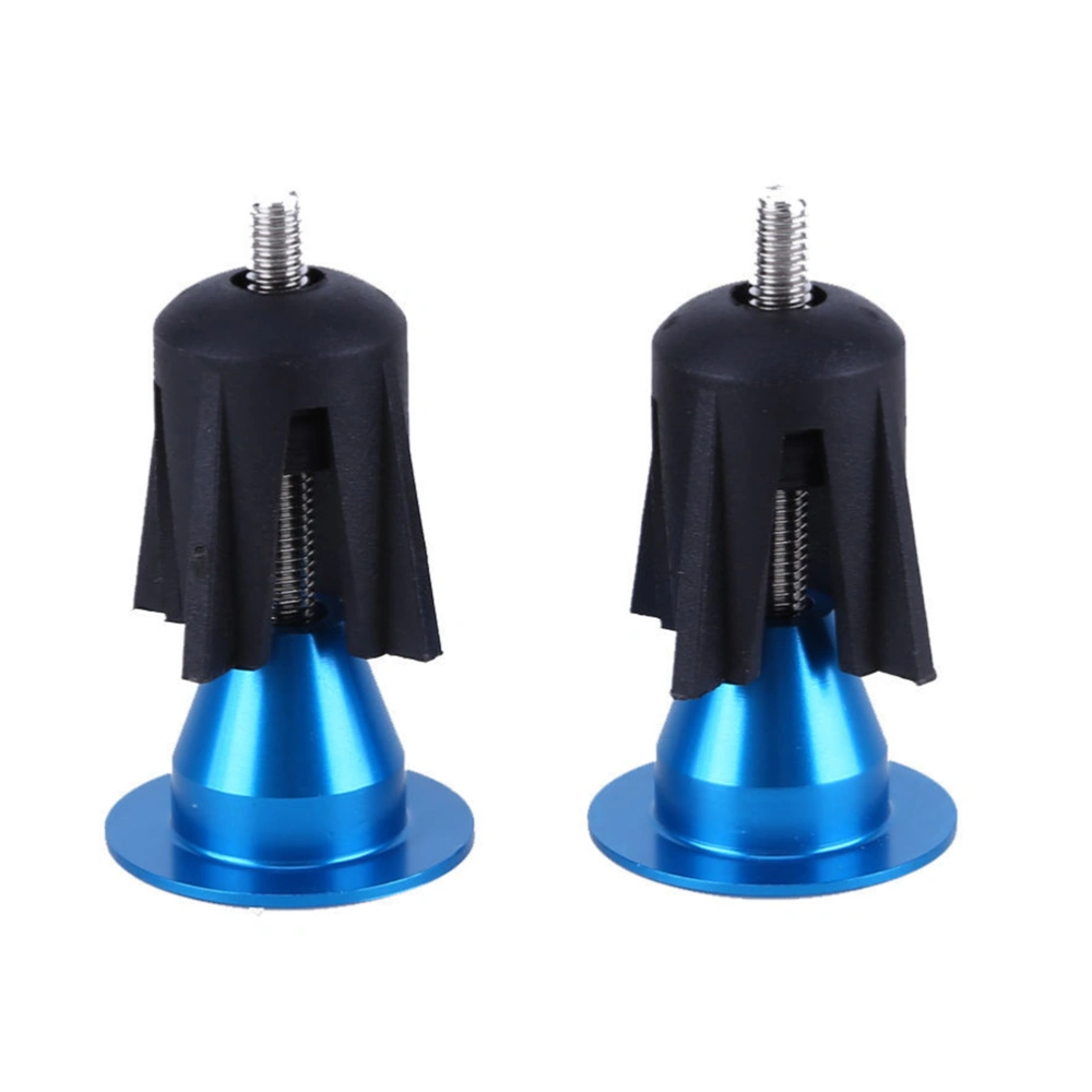 Pair of Bike Bar End Plugs Handlebar End Caps Bike Handlebar Plugs for Mountain Bike(Blue)