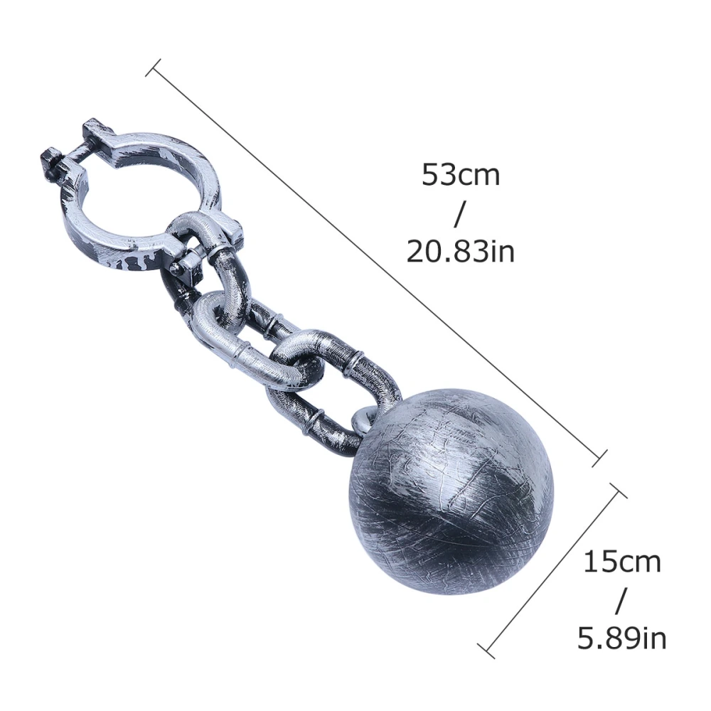 Plastic Decorative Shackles Simulated Prisoner Fetter Fancy Ball Props