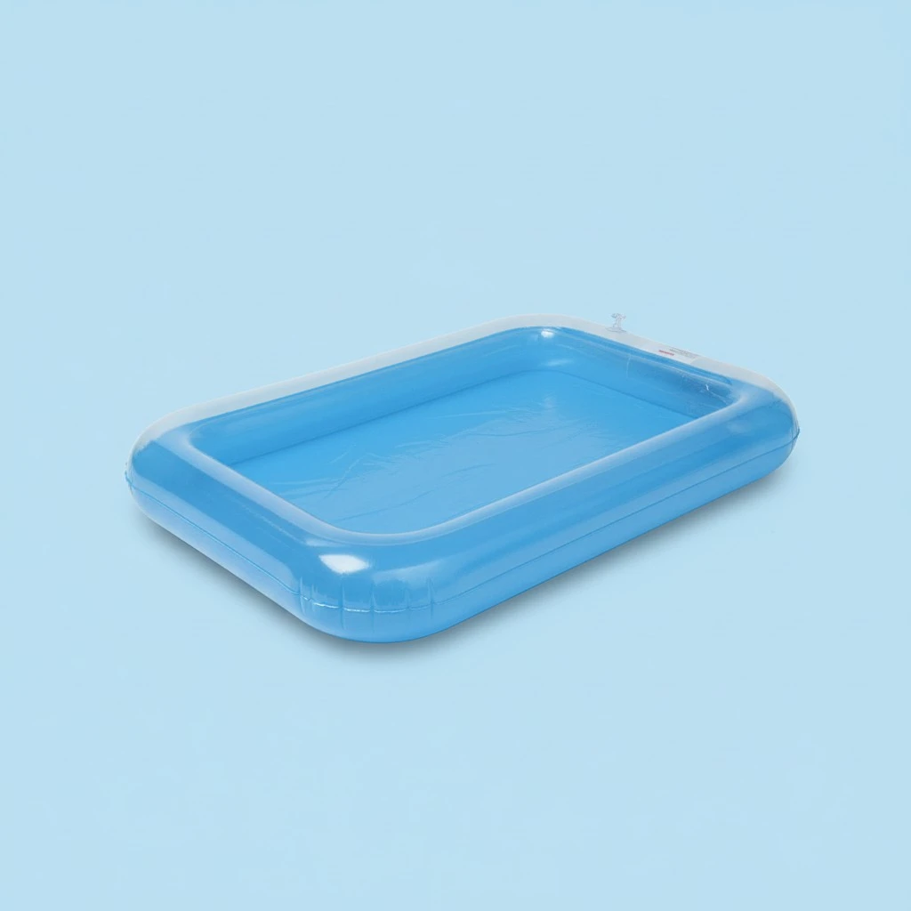 Kids Beach Sandbox Play Sand Inflatable Sand Toy Tray for Children's Education(Blue)