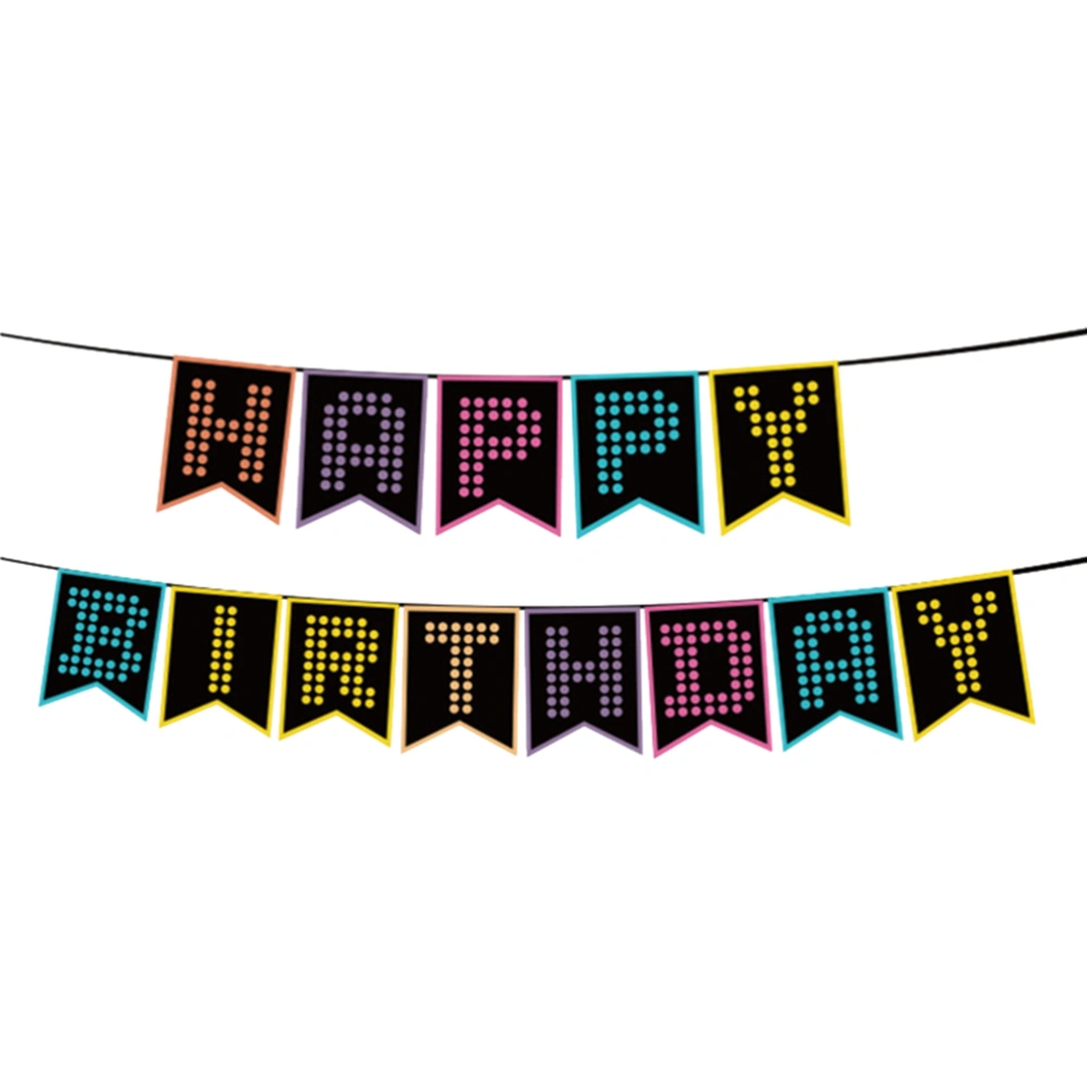 1 Set Birthday Party Swallowtail Hanging Banners Party Scenes Hanging Ornaments