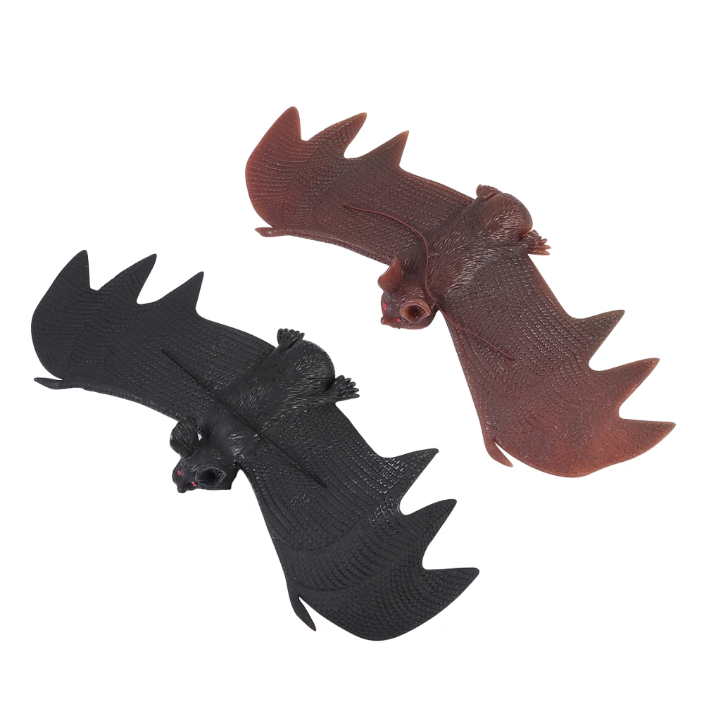 2pcs Artificial Bat Toy Bat Model Halloween Tricky Toy Scary Party Props