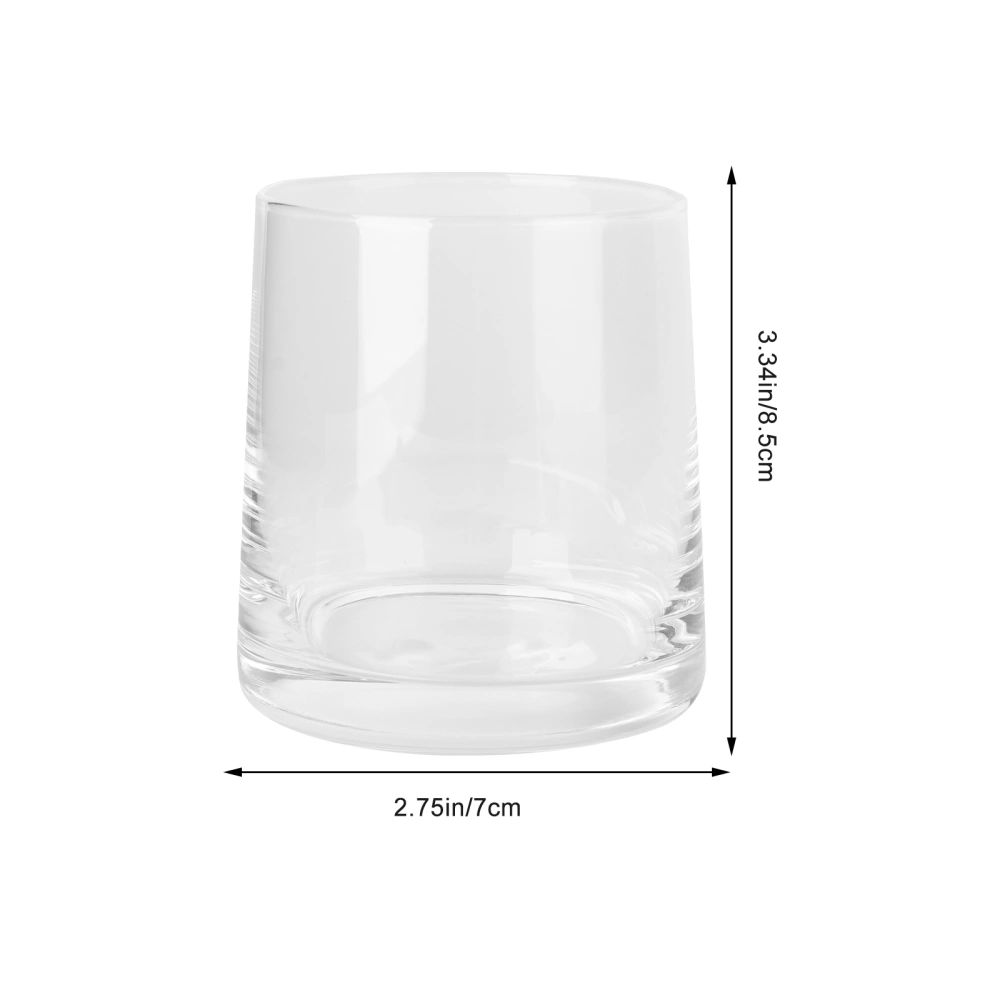 2pcs Simple Glass Cup Thickened Bottom Whiskey Drinking Cup Home Drinking Cup