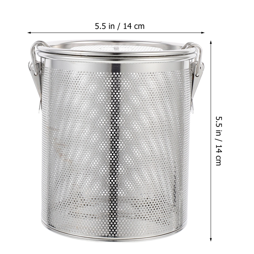 1 Pc Stainless Steel Brine Basket Useful Seasoning Ball Spice Filter (Silver)