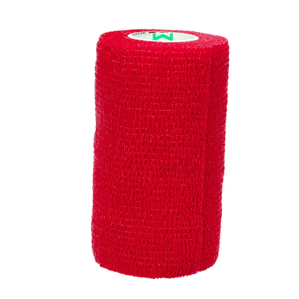 7.5x450cm Self-adhesive Elastic Bandage Self Adherent Cohesive Wrap Bandages for Athletic (Red)