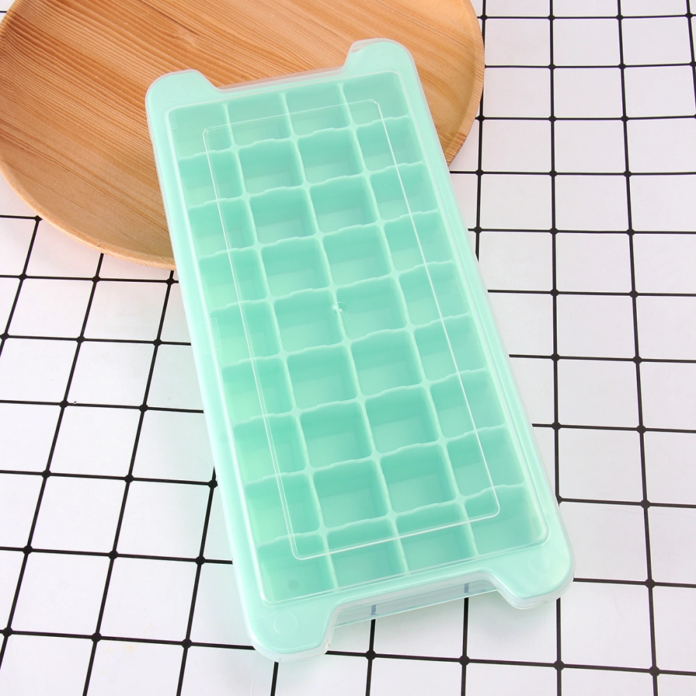 1PC Homemade Ice Cream Mold Ice Cube Mold Tray Creative Ice Cream Mold Silicone Ice Box with Cover for Home Beach Party Use 36 Grid Square Shape with Cover Style Blue Size 2