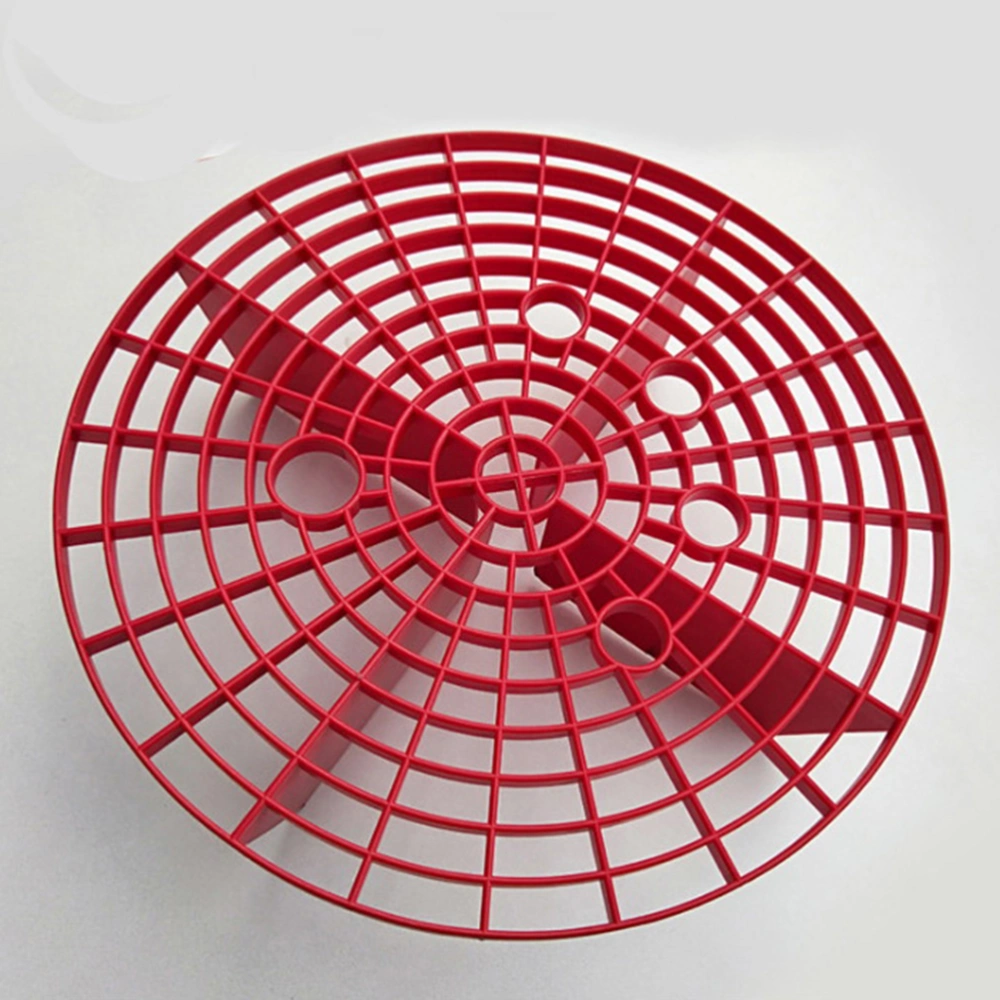 Sand and Stone Separation Net Washing Filter Screen Sand Separator (Red Small Size 23.5x23.5x6cm)