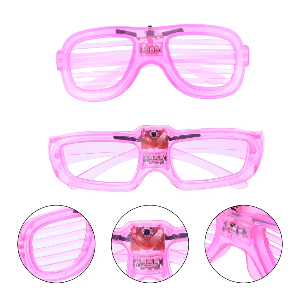 2Pcs Party Bar Eyewears LED Flashing Glasses Funny Photo Props Party Decors