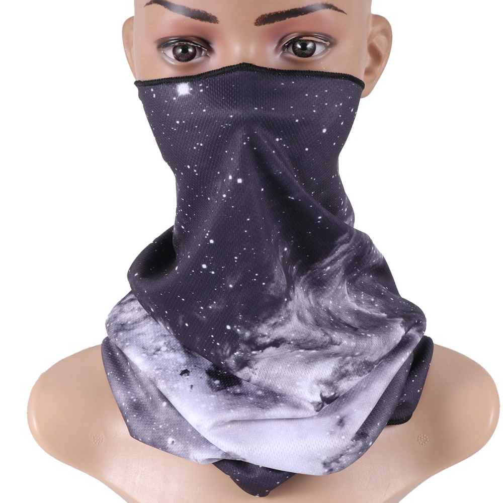 1pc Outdoor Starry Sky Printing Sunshade Insect Prevention Mask Multi-functional Scarf Head Scarf Face Mask Sunscreen Scarf for Outdoor Activities