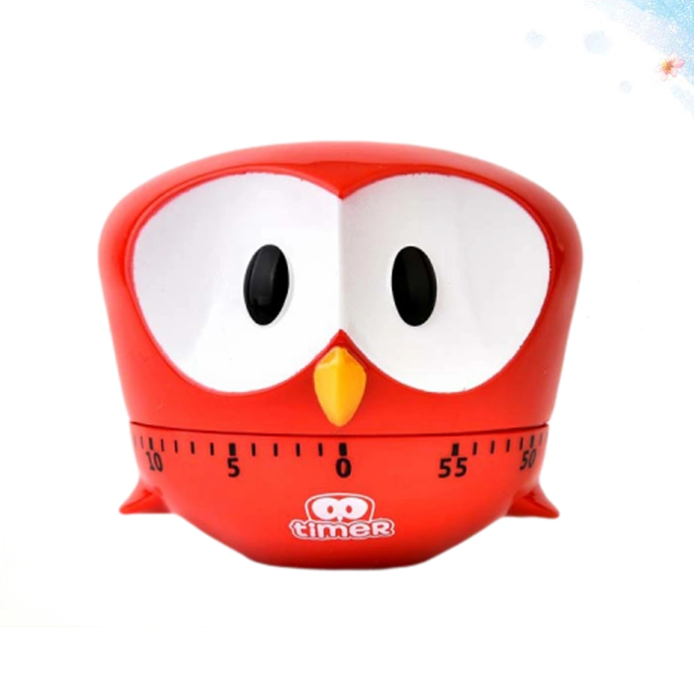 Creative Cartoon Bake for Cooking Timer Red Big Eye Eagle Shaped Kitchen Mechanical Timer