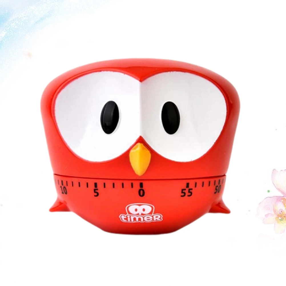 Creative Cartoon Bake for Cooking Timer Red Big Eye Eagle Shaped Kitchen Mechanical Timer
