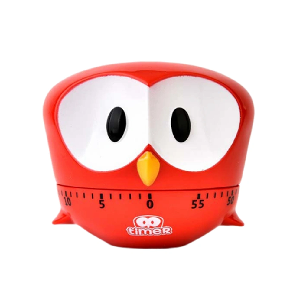 Creative Cartoon Bake for Cooking Timer Red Big Eye Eagle Shaped Kitchen Mechanical Timer