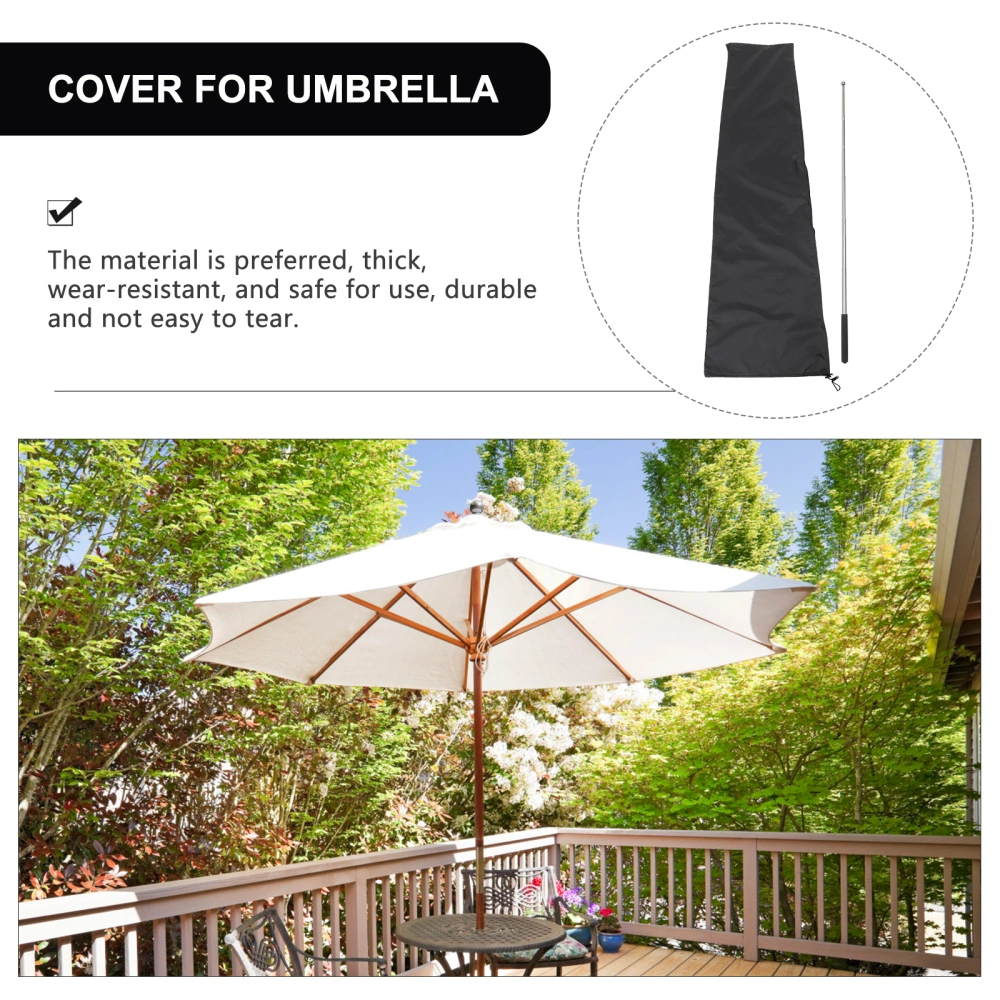 1 Set Patio Umbrella Cover Support Rod Waterproof Outdoor Umbrella Cover