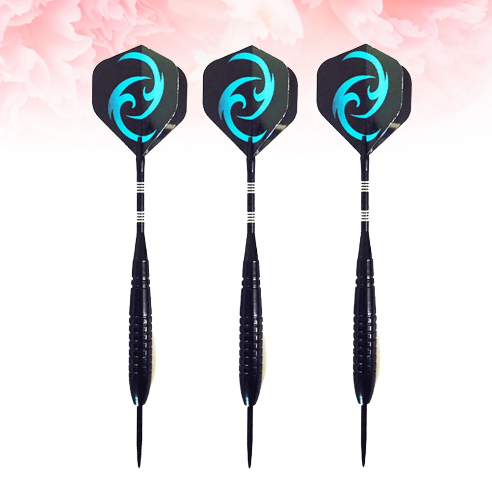 3pcs 23g Metal Darts Drop-resistant Pin-type Darts Sequin Needle Tipped Darts Aluminum Rod Flights Darts Sports Accessory (Blue)