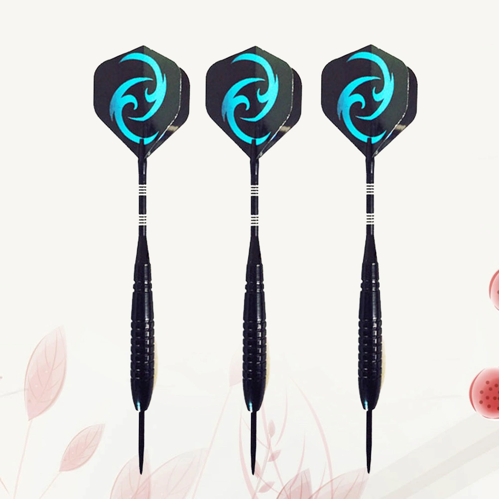 3pcs 23g Metal Darts Drop-resistant Pin-type Darts Sequin Needle Tipped Darts Aluminum Rod Flights Darts Sports Accessory (Blue)