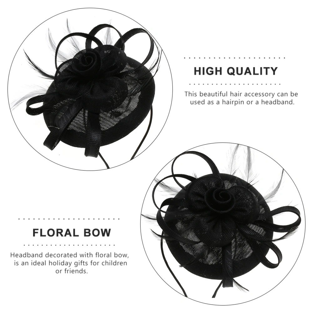 Beautiful Bow Flowers Decorative Headdress Stylish Party Hair Decoration